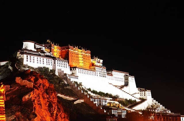 tibet lhasa nachtsicht